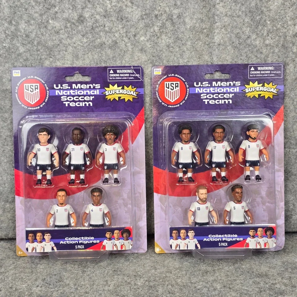 PMI USMNT Soccer Action Figures 10 Pack Pulisic McKennie Weah White Supergoal